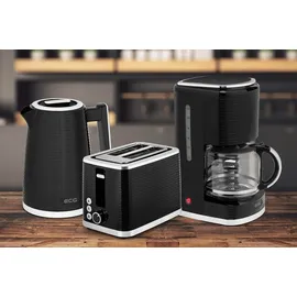 ECG ST 2750 Stripe | Toaster | Schwarz | 7 wählbare | - Schwarz/Silber