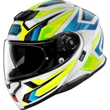 Shoei Neotec 3 Anthem, Klapphelm - Weiß/Blau/Neon-Gelb/Neon-Grün - M