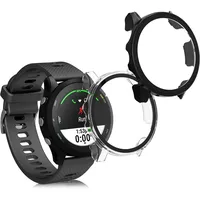 kwmobile 2X Cover kompatibel mit Garmin Forerunner 255/255 Music Hülle für 255 255 - Schwarz Transparent