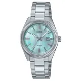 uhren, mann Herrenuhr Casio LADY DATE - AQUA GREEN Silberfarben