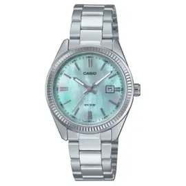 uhren, mann Herrenuhr Casio LADY DATE - AQUA GREEN Silberfarben