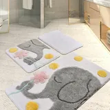 Setmat Set (3-teilig) weiß mit Elefant