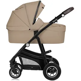 lionelo BIANKA Kinderwagen 3 in 1 bis 22 kg Babywanne Autositz Zusammenlegbar, Reise-System, Einstellung der Rückenlehne, Räder 360o Stoßdämpfer, Verdeck XXL