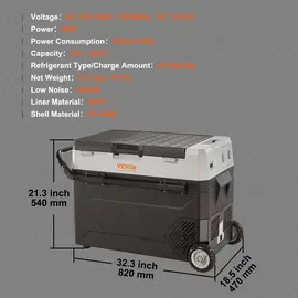 Vevor Kompressor Kühlbox 53 l