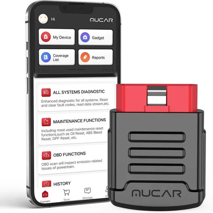 MUCAR BT200 Pro OBD2-Scanner mit Bluetooth, lebenslang kostenlose Vollsystemdiagnose, 15 Reset-Funktionen (1 Jahr kostenlos), vollständige OBD2-Funktionen, kompatibel mit 128+ Automarken, für iOS & Android