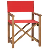 vidaXL Regiestühle 2 Stk. Massivholz Teak Rot
