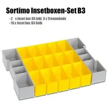 L-BOXX 102 Insetboxen-Set Sortimo | B3 Einsätze mit Deckeleinlage | Erstklassige Sortierboxen für Kleinteile | Ideale Sortierbox Schrauben klein