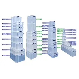 Really Useful Box Aufbewahrungsbox 80 x 25,5 x 15,5 cm 2-tlg. transparent