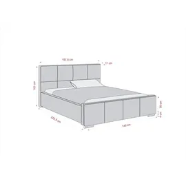 beautysofa Quatro 140 x 200 cm Grün
