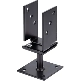 GAH Alberts Alberts 215552 U-Pfostenträger - breitenverstellbar - Typ375 - schwarz - kunststoffbeschichtet