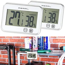 Pearl Digitales Thermometer & Hygrometer mit Minimum / Maximum, 2er-Set