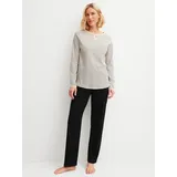 CALIDA Schlafanzug Pyjamas Beige 44/46