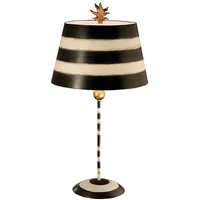 Elstead Lighting South Beach Tischleuchte Schwarz, Kitt und Blattgold