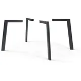 [en.casa] Tischbeine Hostang 4er-Set 50x8x71 cm Schwarz