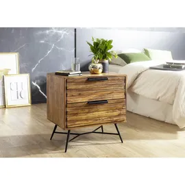 Wohnling Nachtschrank NISHAN 40 x 60 x 60 cm Braun