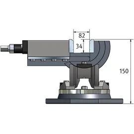 Optimum Schraubstock Metall 75 mm grau