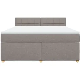 vidaXL Boxspringbett 180 x 200 cm Taupe
