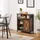 VASAGLE Sideboard 70 x 80 x 30 cm Braun/Schwarz