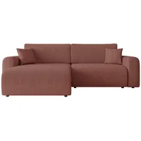 Mirjan24 Ecksofa, Rosa, Kunststoff, 5-Sitzer, L-Form,L-Form, 245x145 cm, Wohnzimmer, Sofas & Couches, Wohnlandschaften, Ecksofas