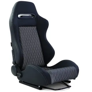 Tenzo-R Gaming Chair Sportsitz Spielekonsole Sim Racing Schwarz Silber mit Rauten silberfarben|schwarz