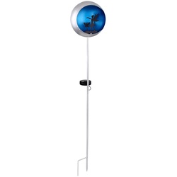 LED SOLAR Steck Leuchte blau silber Außen Steh Strahler Lampe Fee Erdspieß Schmetterling
