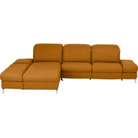 Himolla Ecksofa, Orange, Leder, Echtleder, Longlife-Leder, 3,5-Sitzer, Ottomane links, L-Form, 319x213 cm, Blauer Engel, Goldenes M, Emas, erweiterbar, Typenauswahl, Lederauswahl, Stoffauswahl, Sitzqualitäten, seitenverkehrt erhältlich, Bettfunktion Hocker Rücken echt, individuell planbar, Wohnzimmer, Sofas & Couches, Wohnlandschaften, Ecksofas