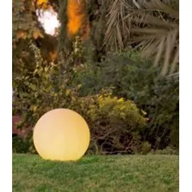 Licht-Erlebnisse Led Kugellampe Außen Solar Dimmer Ip65 B: 40 cm 35 Cm Hoch Weiß rund Mit Farbwechsel Rgbw