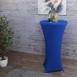 Mendler Stehtischhusse HWC-J30 Blau Ø 60 cm