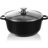 ORION GROUP ORION Aluguss Kochtopf | Ø 28 cm | Topf mit Glasdeckel | 7 L Gas Induktion