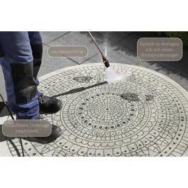 HANSE HOME Porto Wendeteppich Ø 100 cm grün/weiß