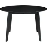 miliboo Design-Esstisch rund ausziehbar Schwarz L120-150 LEENA