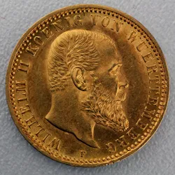 Goldmünze 10 Mark König Wilhelm II. (Württemberg)