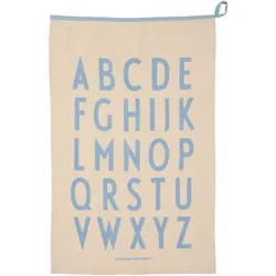 Design Letters - Premium Classic Geschirrtuch, natural / light blue