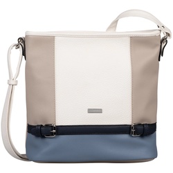 Beuteltasche TOM TAILOR „Juna“ Gr. B/H/T: 30 cm x 27,5 cm x 12 cm, blau Damen Taschen Handtaschen Modische Beuteltasche mit Reißverschlussöffnung