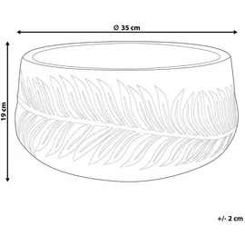 Beliani Ftero Ø 35 x 19 cm Weiß