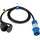 as - Schwabe CEE-Adapterleitung Franzöischer Standard 1,5 m - Camping Adapter Frankreich - Verlängerung Typ E - NF-Kupplung - CEE-Stecker mit Spannungsanzeige 230V, 16A, 3-polig, IP44,