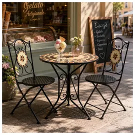Hti-Living Gartentisch 55 x 55 x 68 cm Schwarz