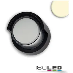 LED Wandleuchte rund, 6W, IP54, sandschwarz, warmweiß
