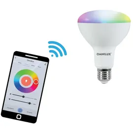 Omnilux LED PAR-30 RGB/WW/CW WiFi | Smarte WLAN-Lampe RGB+CCT, gesteuert via App, Alexa & Google Home