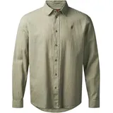 MCS Langarmhemd "MCS shirt MCGrand Prairie", Herren, Gr. XL, Normalgrößen, laurel oak, Obermaterial: 55% Leinen, 45% Baumwolle, Hemden