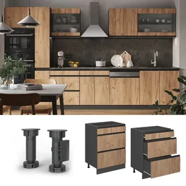 Vicco Schubladenschrank R-Line 60 x 60 x 81,5 cm Eiche