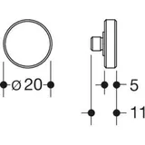 Hewi Befestigungsschraube 67734DX Edelstahl pulverbeschichtet weiß tiefmatt