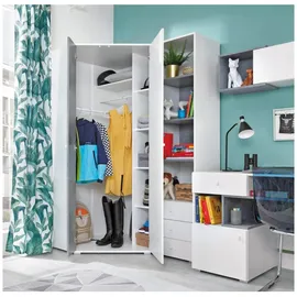 Deine Möbel 24 Jugendzimmer, Weiß, Grau, Holzwerkstoff, 704x190x94 cm, Kinder- & Jugendzimmer, Jugendmöbel, Komplette Kinder- & Jugendzimmer