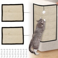 2 Stück Kratzmatte für Katzen: Natürlicher Sisal Katzen Kratzmatte, Kratzschutz Sofa Katze, Kratzbrett Wand, Kratzpappe Wand, Katzenkratzbrett Ecke Kratzbrett, Katzenkratzmatte, 50 * 40cm