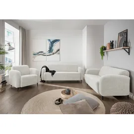 Home Affaire 3-2-1 Garnitur Polyester 3-Sitzer + 2-Sitzer + Sessel Weiß