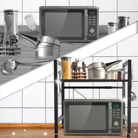 CLP Mikrowellenregal Marana 2-stufig 0 x 0 x 0 cm Schwarz