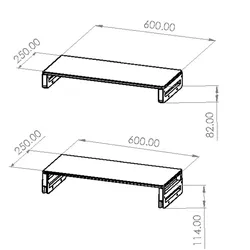 VALUE Monitor-/Laptop-Ständer, höhenverstellbar, bis 20 kg