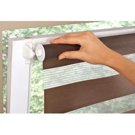 K-HOME Doppelrollo Andorra 60 x 150 cm Mokka/braun