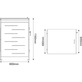 casa.pro Mülltonnenverkleidung Bernalda 116 x 68 x 80 cm anthrazit