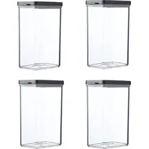 Mepal Vorratsdosen Spar-Set Omnia 2000 ml Nordic Black Vorratsdose Frischhaltedose | ideal für die Aufbewahrung von trockenen Lebensmitteln